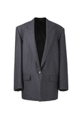 REHMAI Grey Stripe Wool Jacket, view 1 of 5