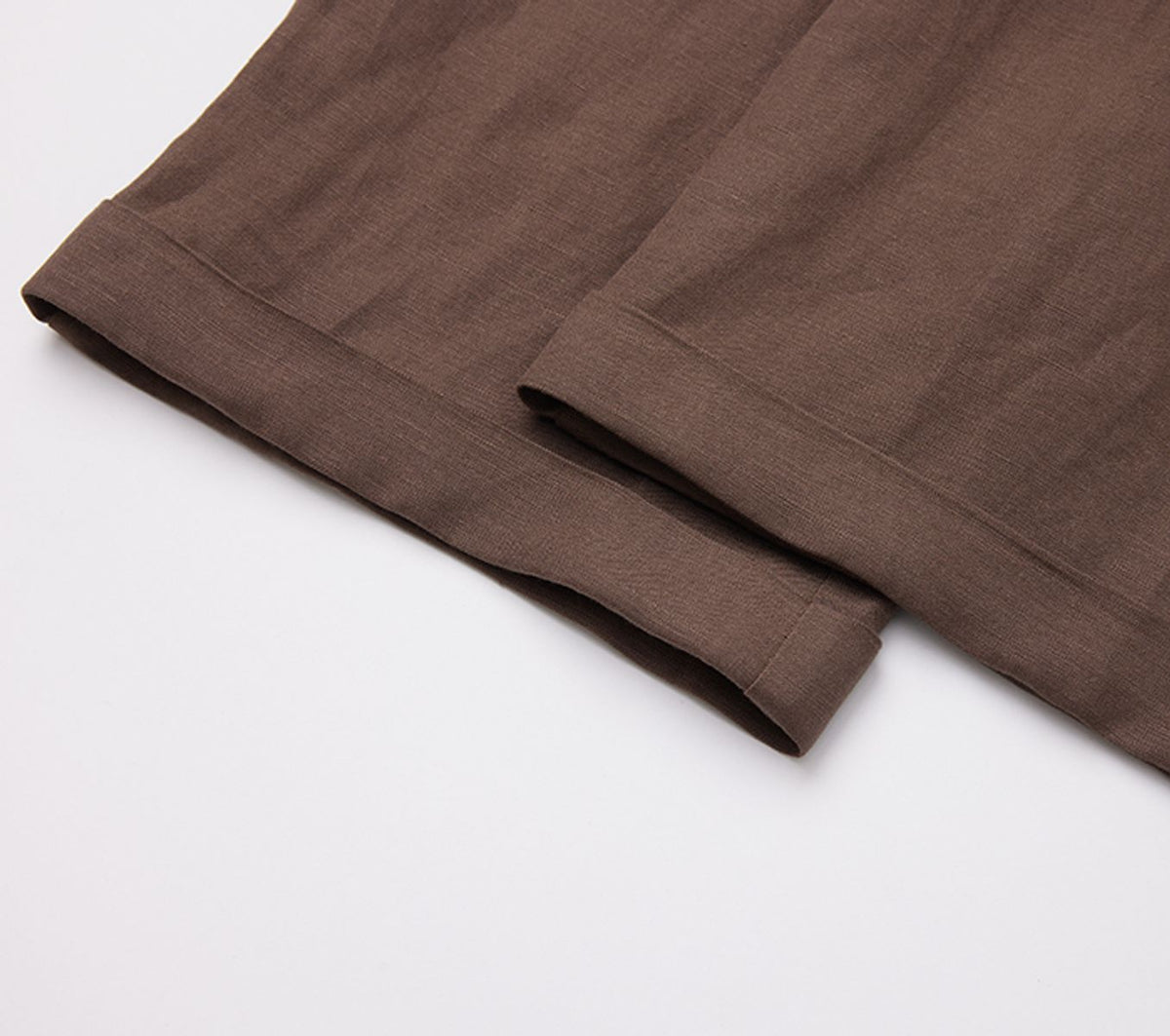 REHMAI Burgundy Linen Trousers, view 2 of 6