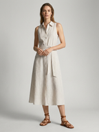 REHMAI Silver Stripe Linen Shirt, view 2 of 4
