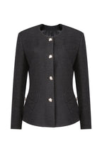 REHMAI Black Check Cotton Jacket, view 1 of 6