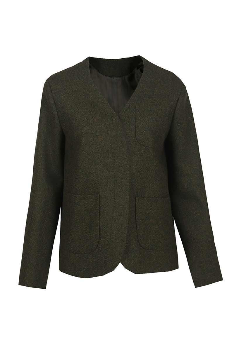 REHMAI Green Wool Jacket, view 1 of 6
