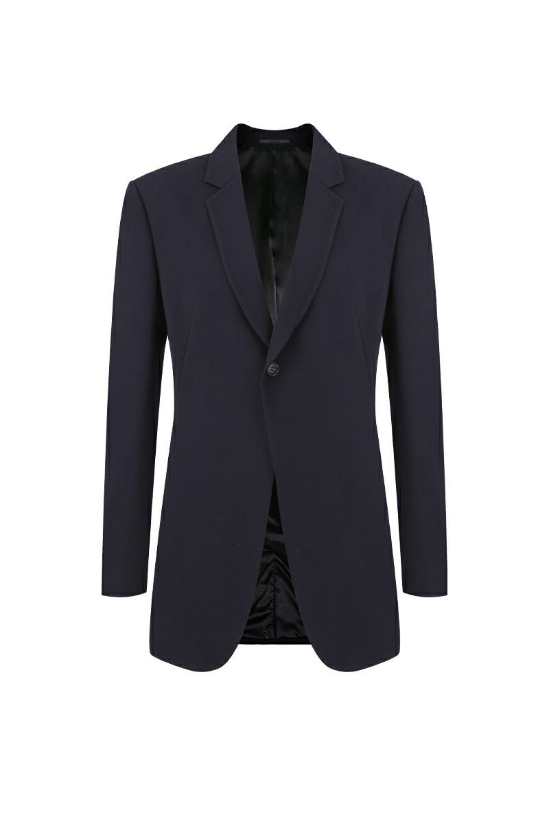 REHMAI Navy Acetate Jacket, view 1 of 5