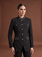 REHMAI Black Wool Jacket, view 2 of 5