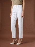 REHMAI White Cotton Trousers, view 2 of 8