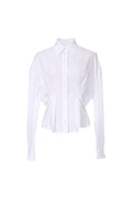 REHMAI White Textured Cotton Shirt, view 1 of 1