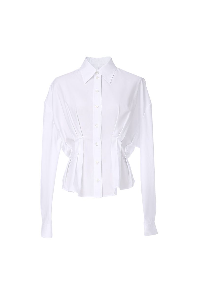 REHMAI White Textured Cotton Shirt, view 1 of 1