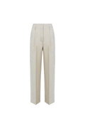 REHMAI Khaki Linen Trousers, view 1 of 2