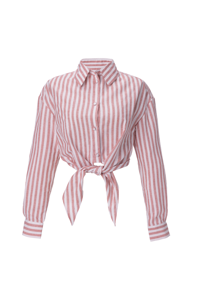 REHMAI Red Stripe Linen Shirt, view 1 of 2