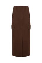 REHMAI Coffee Polyester Skirt, view 1 of 2