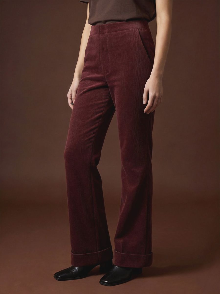 REHMAI Burgundy Trousers, view 2 of 7