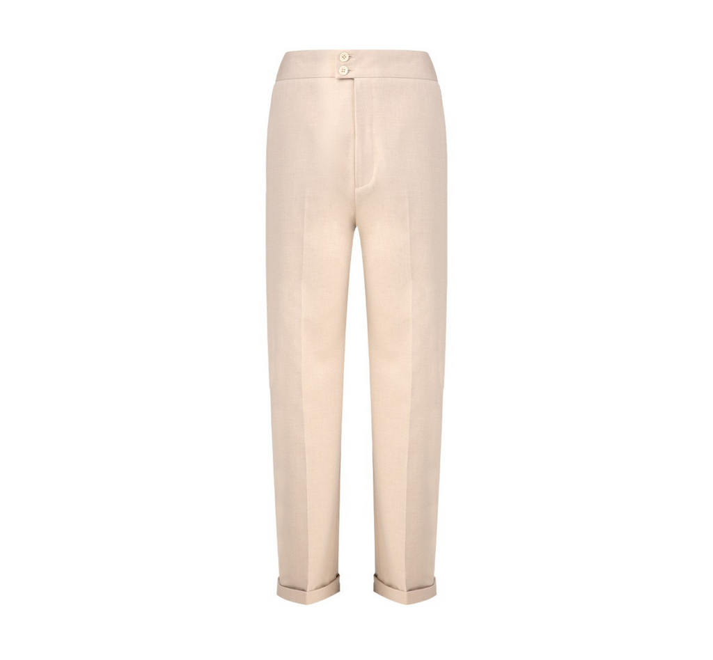 REHMAI Cream Trousers, view 2 of 6
