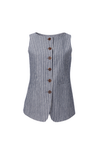 REHMAI Blue Stripe Linen Jacket, view 1 of 4