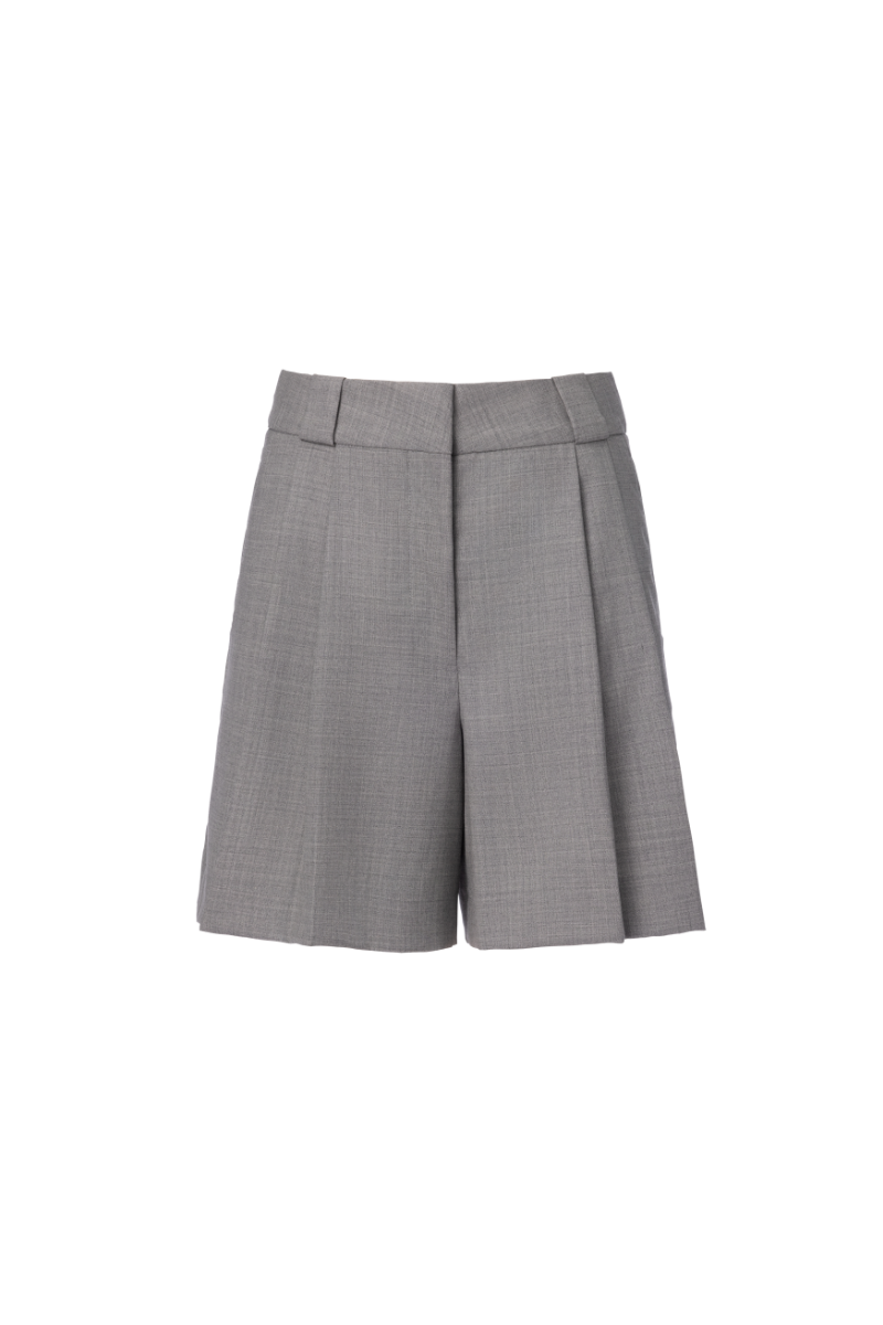 REHMAI Grey Wool Shorts, view 1 of 2