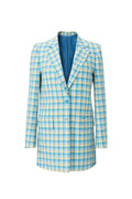 REHMAI Light Blue Check Polyester Jacket, view 1 of 1