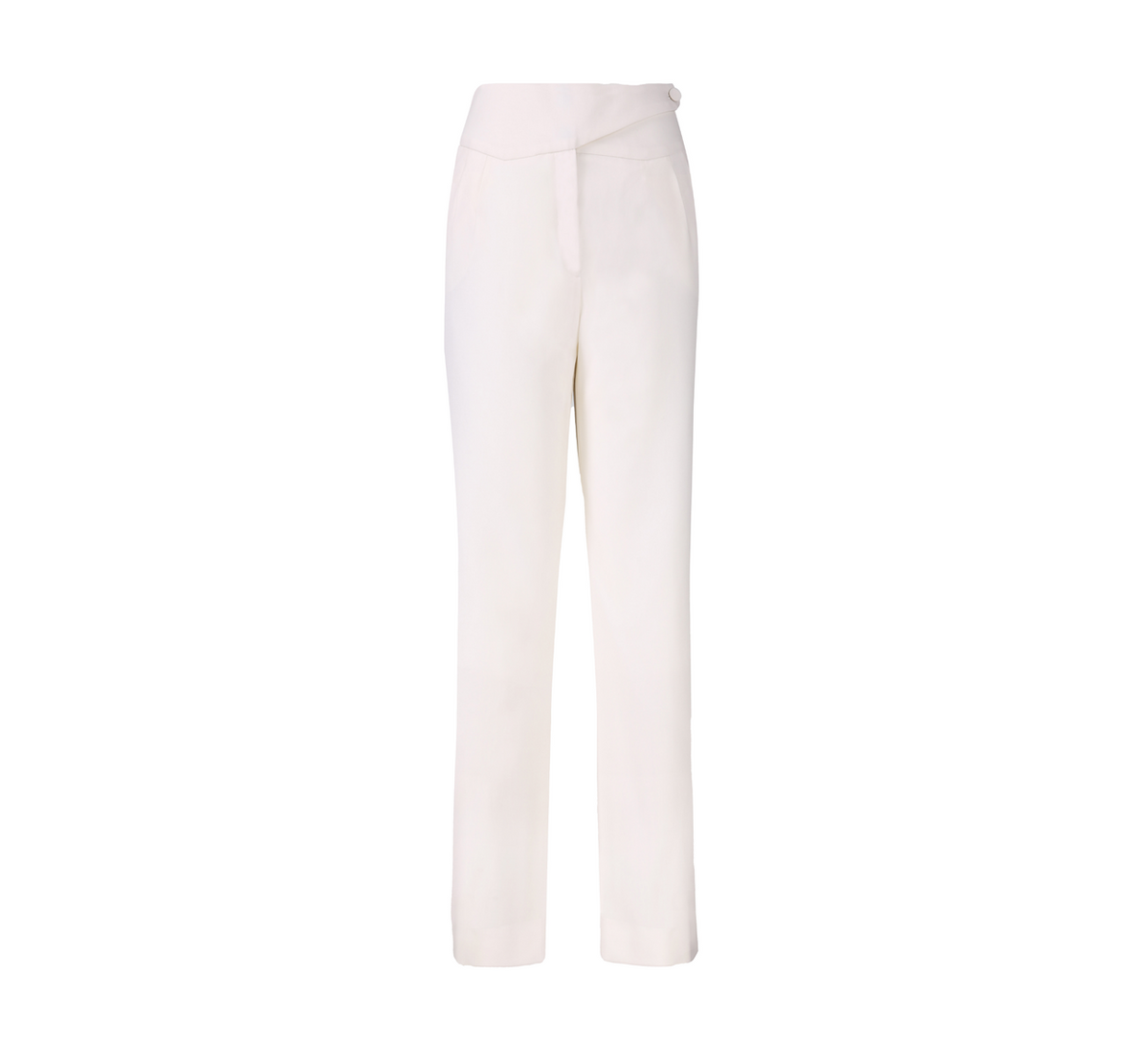 REHMAI White Wool Trousers, view 2 of 6