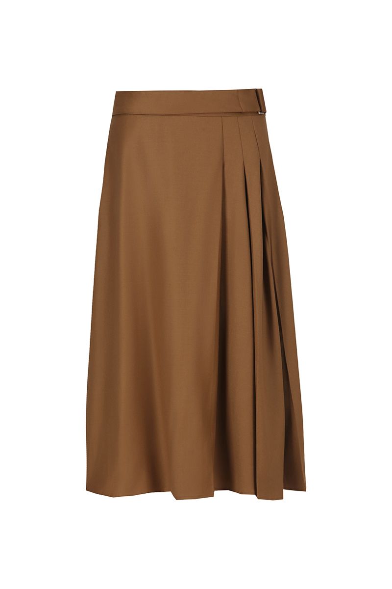 REHMAI Khaki Wool Skirt, view 1 of 2