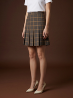 REHMAI Coffee Polyester Skirt, view 2 of 5