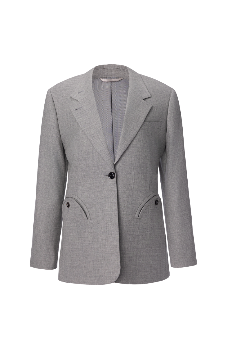 REHMAI Grey Wool Jacket, view 1 of 3