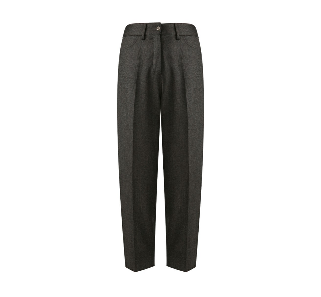 REHMAI Green Stripe Wool Trousers, view 2 of 6