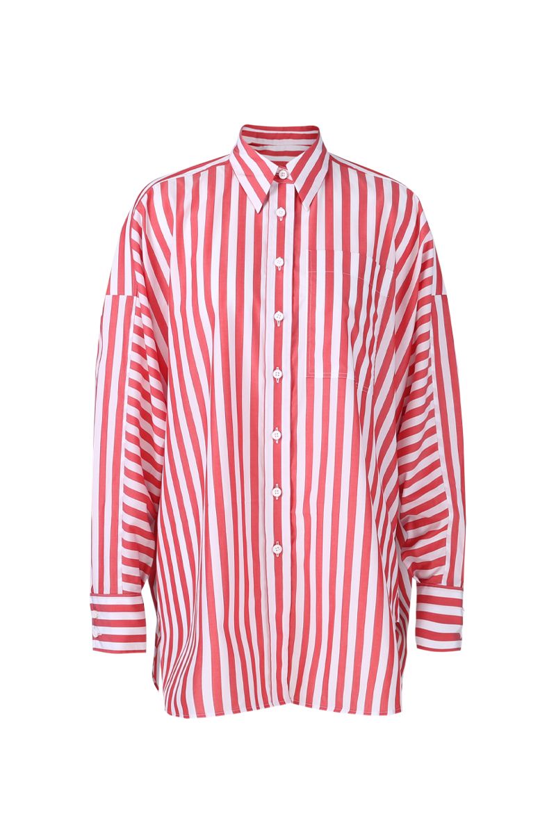 REHMAI Red Stripe Cotton Shirt, view 1 of 5