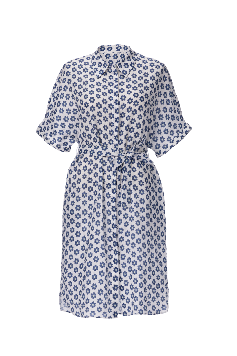 REHMAI Blue Linen Shirt, view 1 of 2