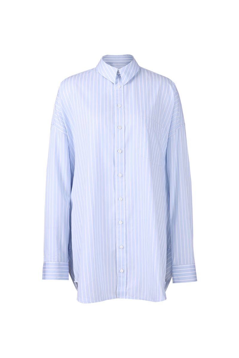 REHMAI Blue Stripe Cotton Shirt, view 1 of 4