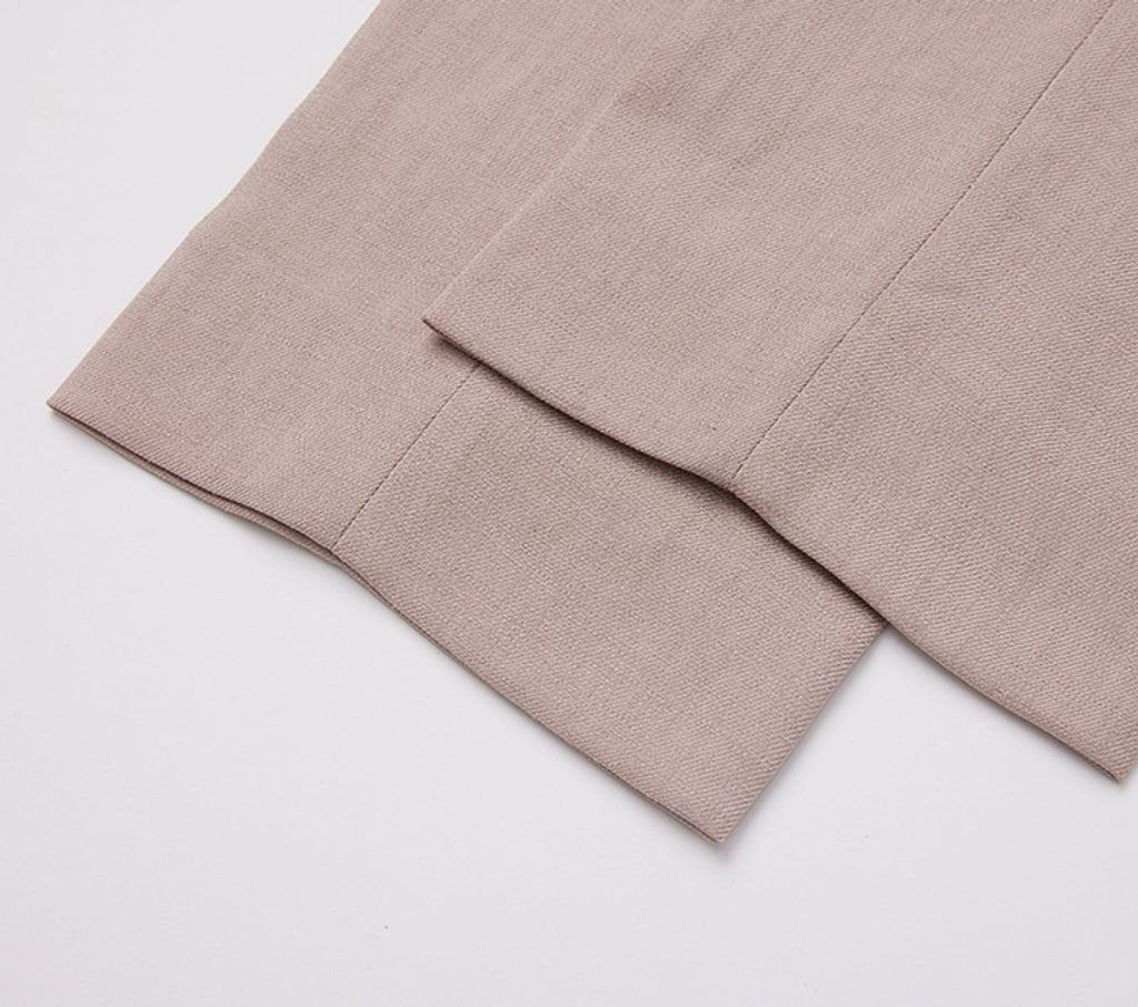 REHMAI Khaki Acetate Trousers, view 2 of 6
