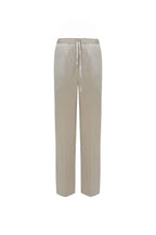 REHMAI Khaki Silk Trousers, view 1 of 2