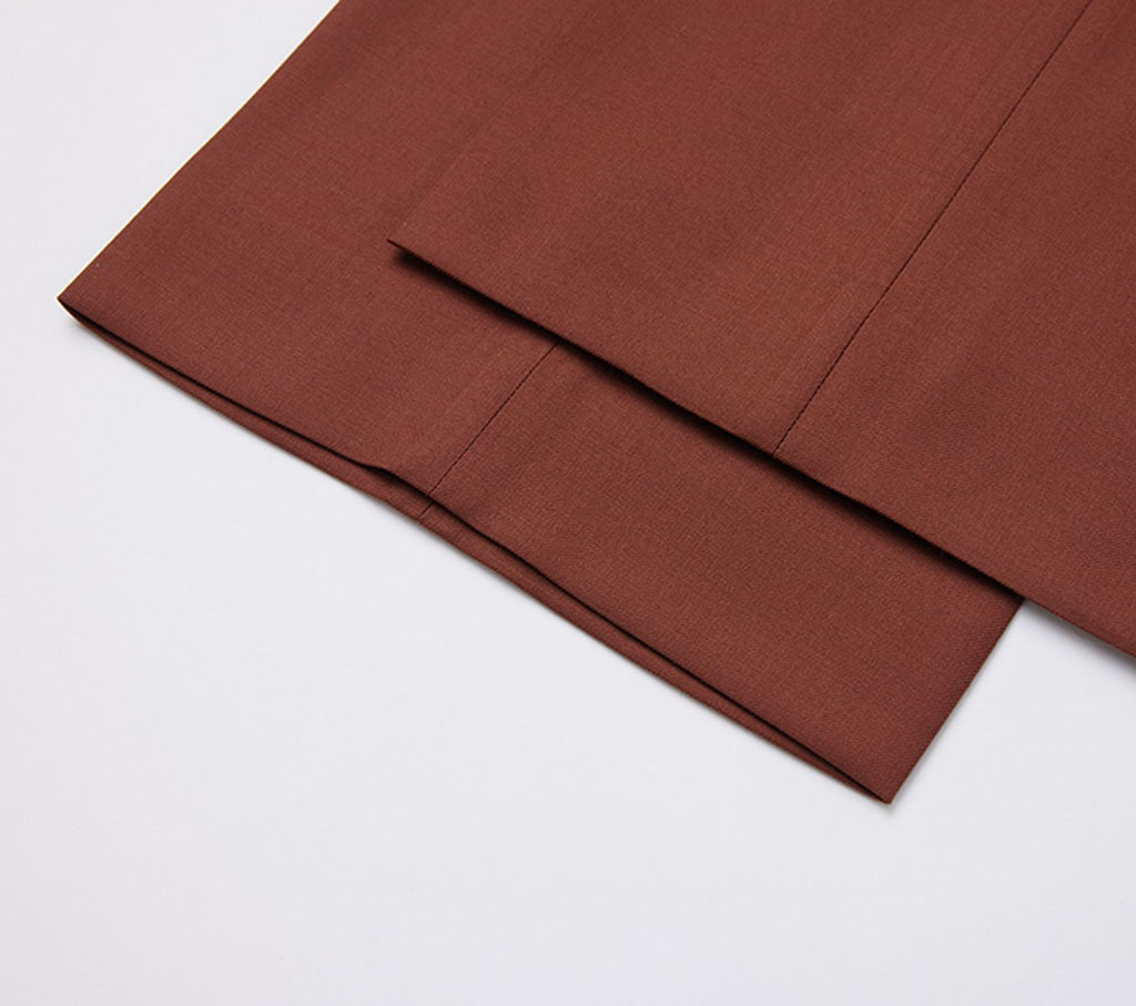 REHMAI Burgundy Wool Trousers, view 2 of 6