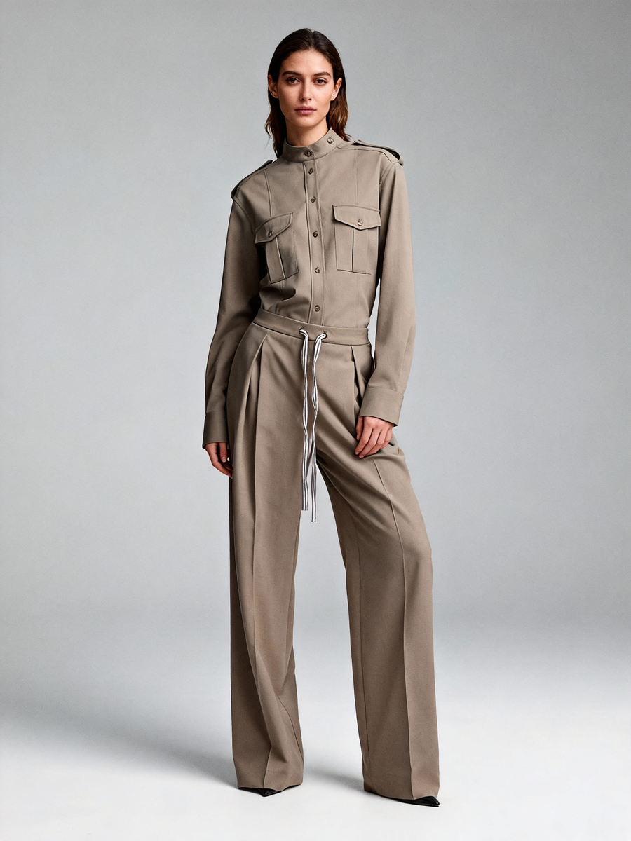 REHMAI Brown Wool Shirt, view 2 of 7
