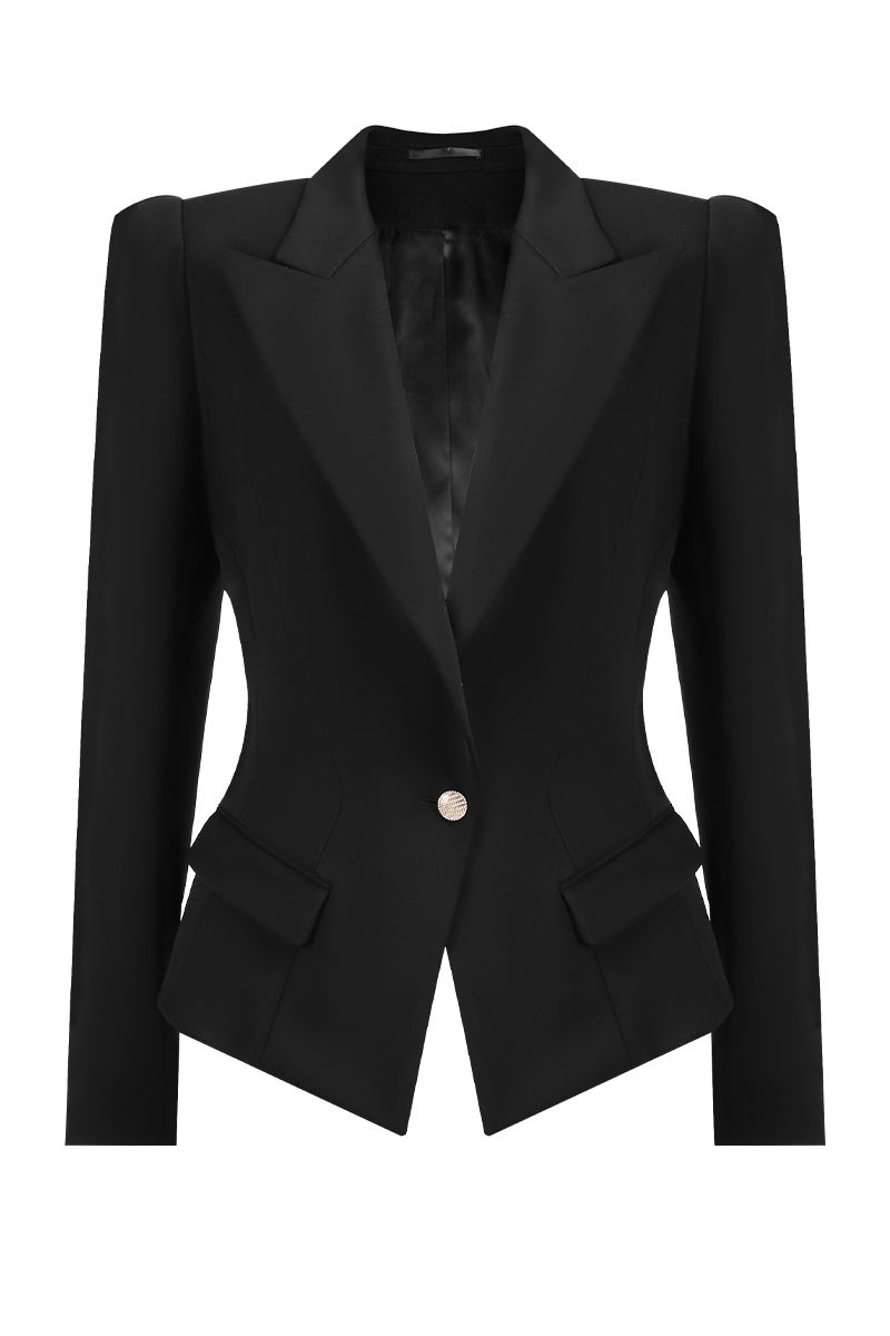 REHMAI Black Polyester Jacket, view 1 of 6