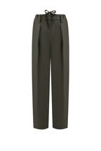 REHMAI Green Wool Trousers, view 1 of 6