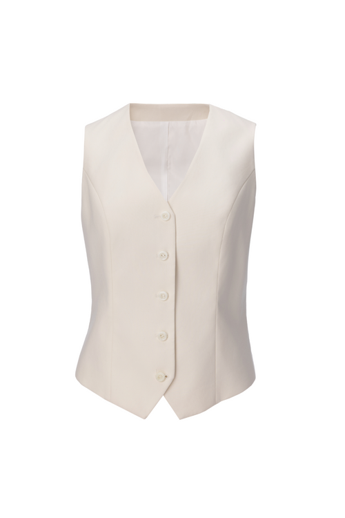 REHMAI Beige Waistcoat, view 1 of 2