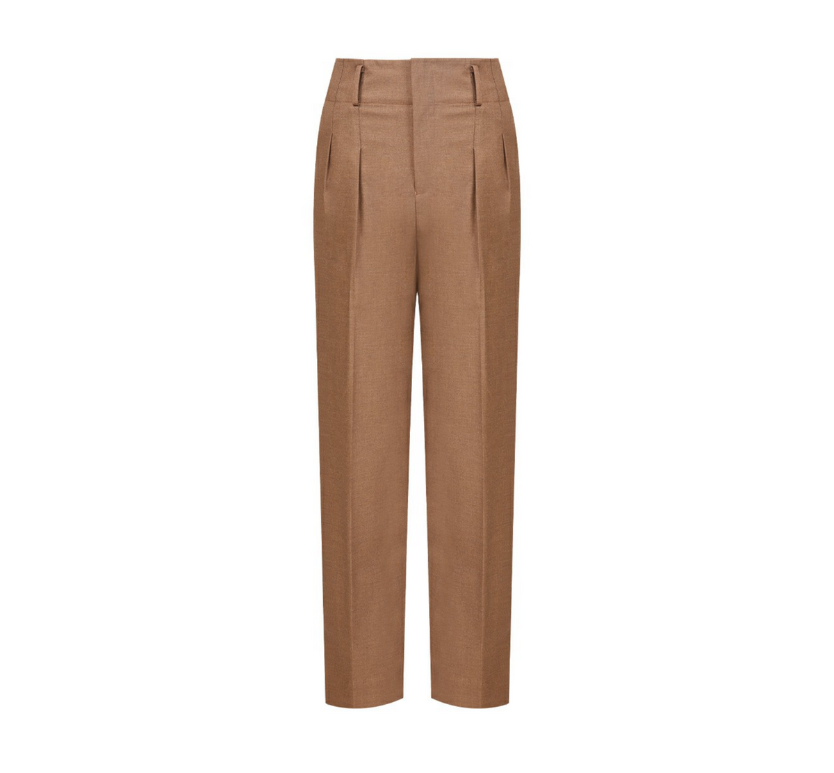 REHMAI Brown Viscose Trousers, view 2 of 6