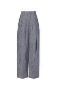 REHMAI Blue Stripe Linen Trousers, view 1 of 2