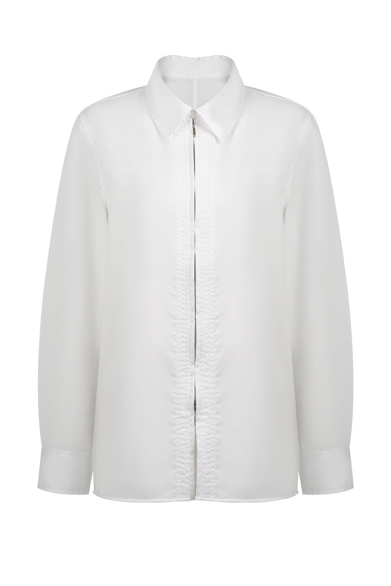 REHMAI White Textured Cotton Shirt, view 1 of 5