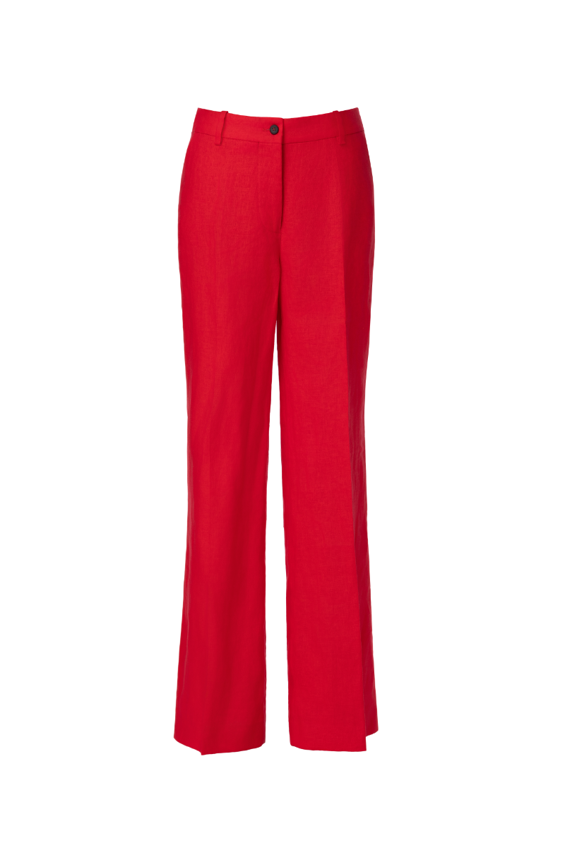 REHMAI Red Linen Trousers, view 1 of 1