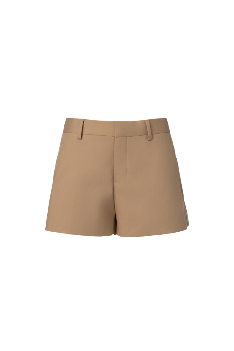 REHMAI Khaki Cotton Shorts, view 1 of 2
