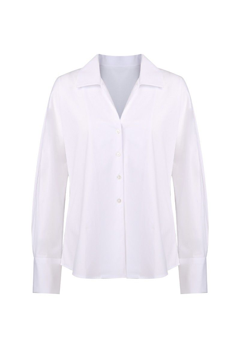 REHMAI White Cotton Shirt, view 1 of 4