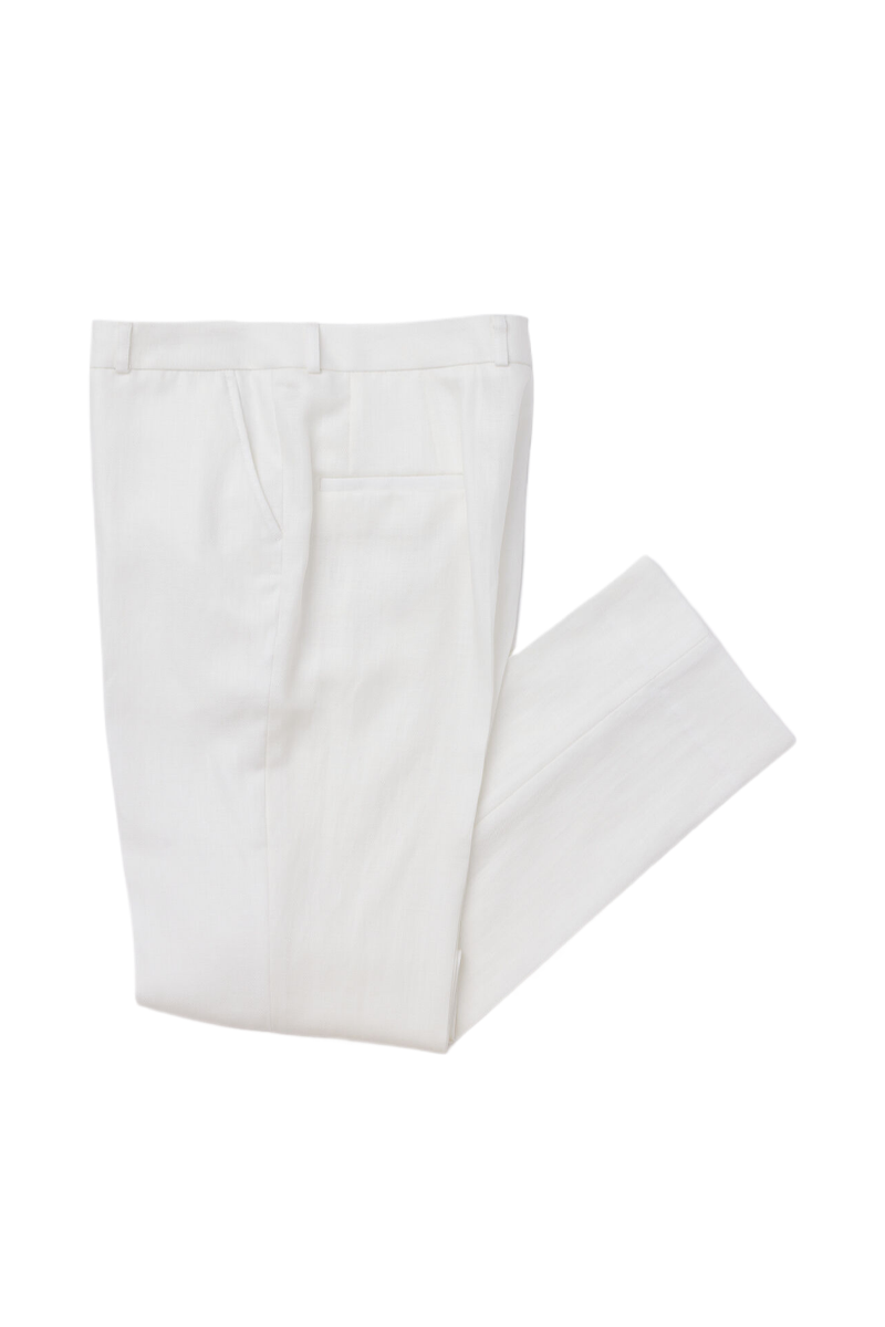 REHMAI Ivory Viscose Trousers, view 1 of 5
