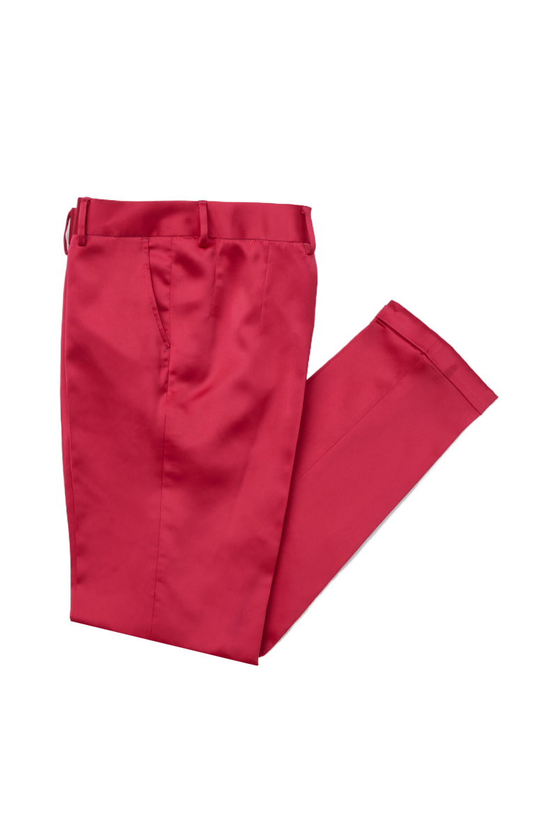 REHMAI Red Polyester Trousers, view 1 of 5