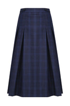 REHMAI Navy Check Wool Skirt, view 1 of 6