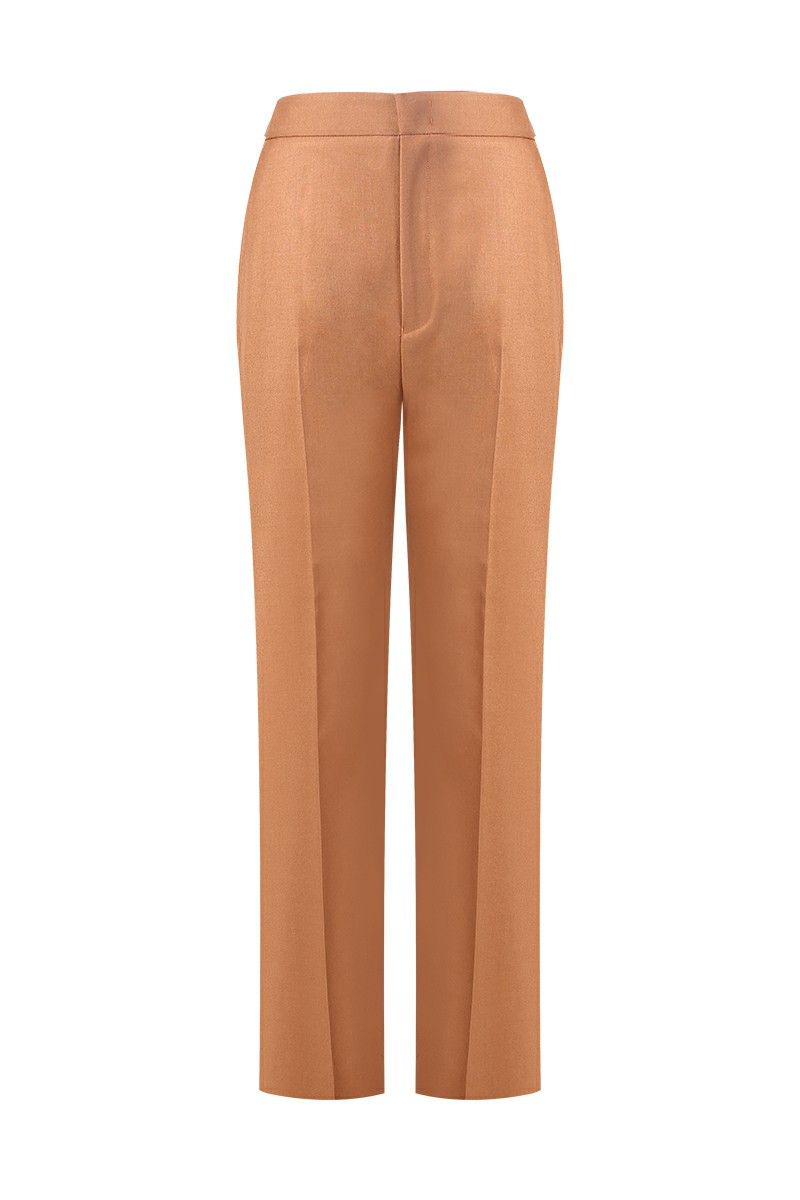 REHMAI Camel Trousers, view 1 of 6