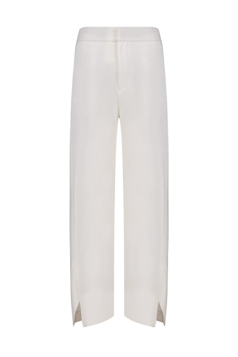 REHMAI White Acetate Trousers, view 1 of 6