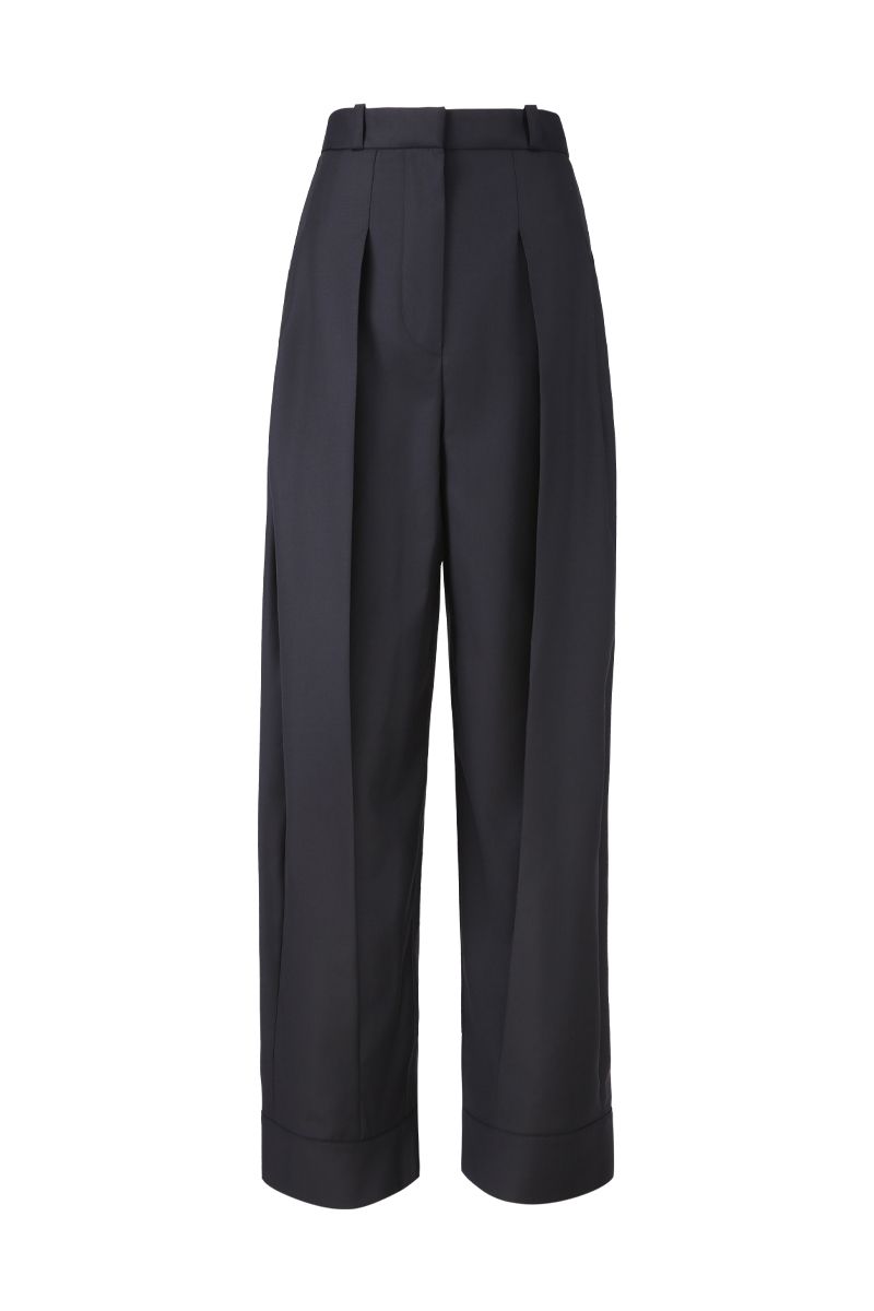 REHMAI Black Wool Trousers, view 1 of 5