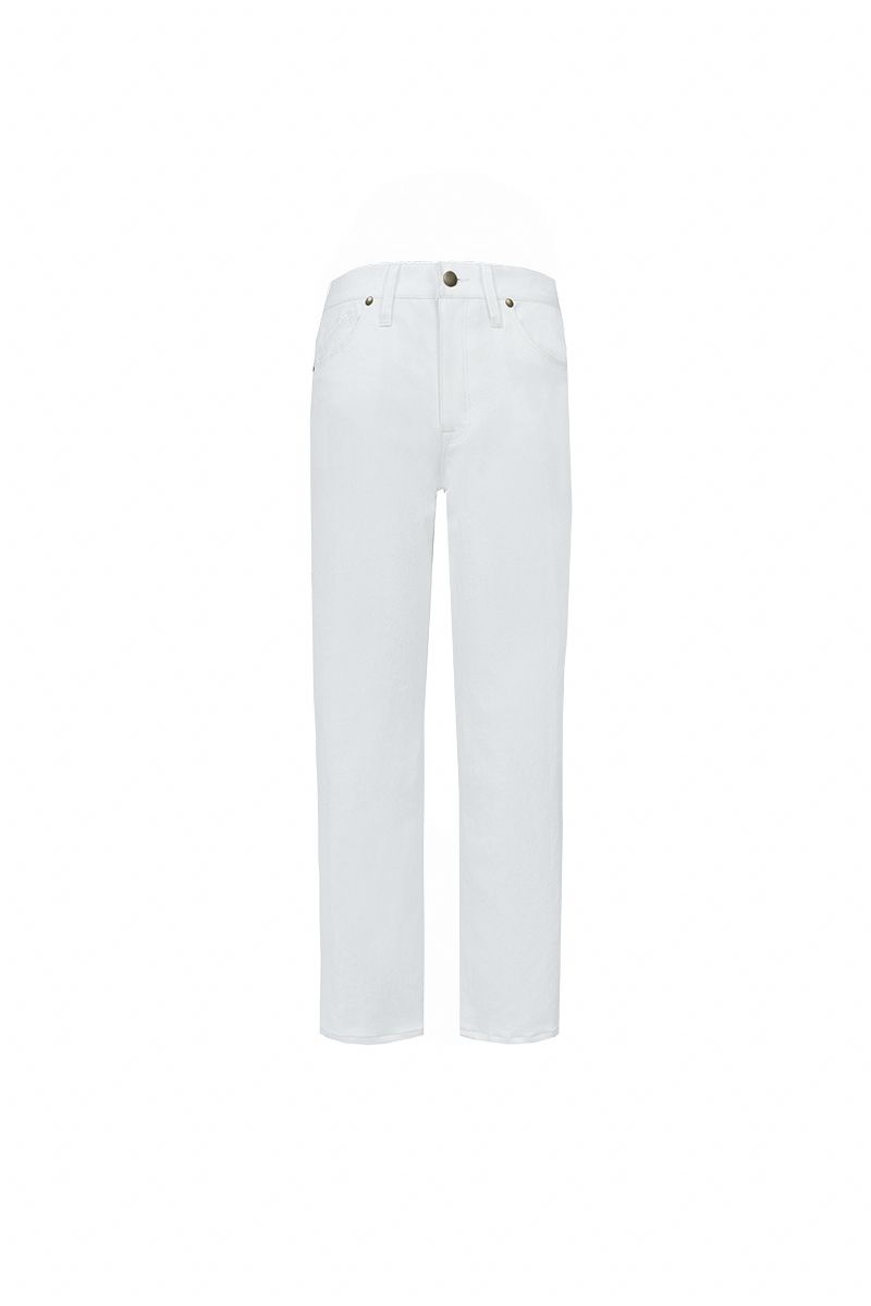 REHMAI White Cotton Trousers, view 1 of 6