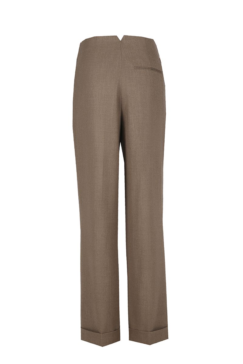 REHMAI Khaki Wool Trousers, view 2 of 2