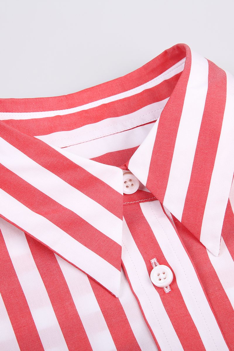 REHMAI Red Stripe Cotton Shirt, view 2 of 5