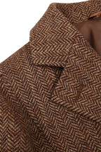 REHMAI Coffee Textured Wool Jacket, view 2 of 5