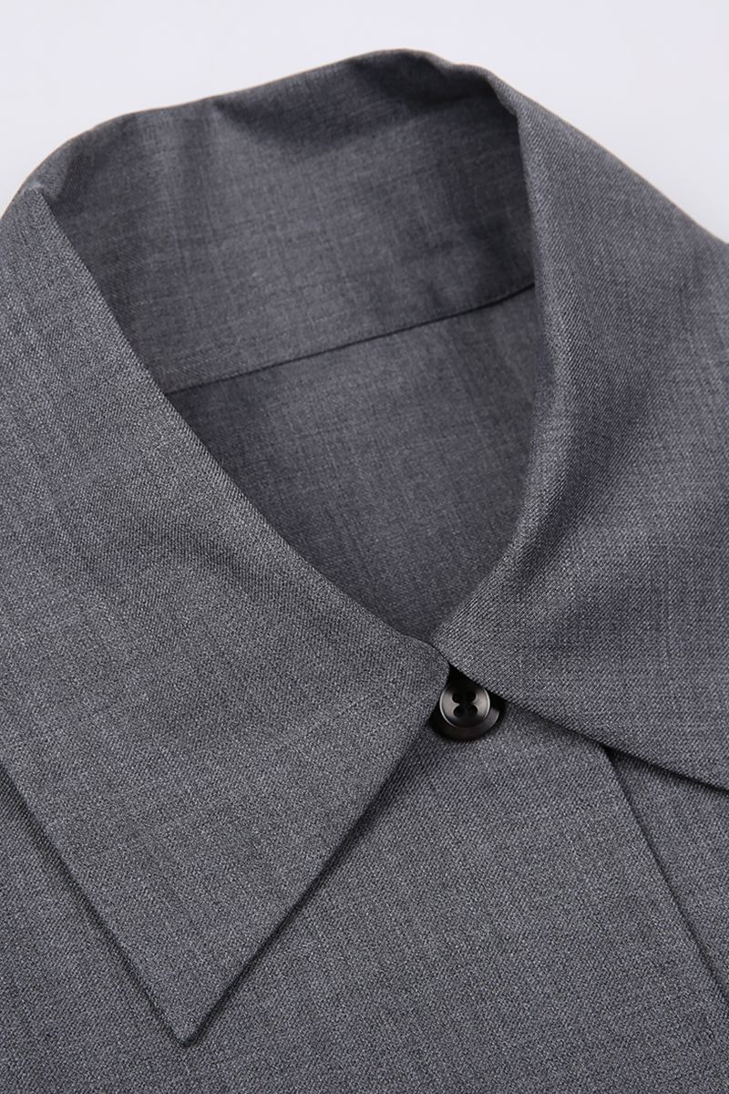 REHMAI Grey Polyester Shirt, view 2 of 3